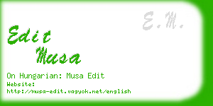 edit musa business card